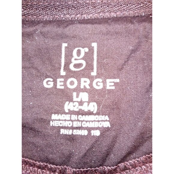 Men's George Quarter Zip Burgundy Pullover Size Large - Picture 5 of 7